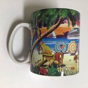 Key West Florida Coffee Mug Southernmost Point Wraparound Graphic Souvenir NEW